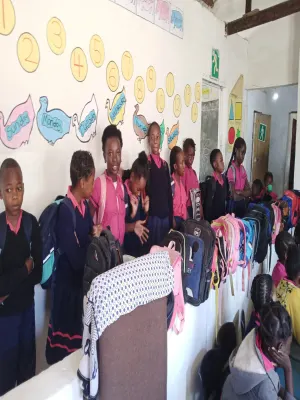 Pupils in a Miles of Smiles classroom in Mikiloni, Chingola